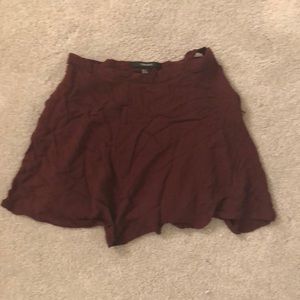 burgundy skirt